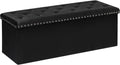 Velvet Tufted Foldable Storage Bench