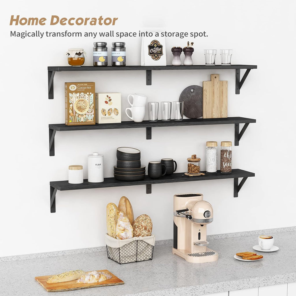 Wide Heavy-Duty Wall Floating Shelves
