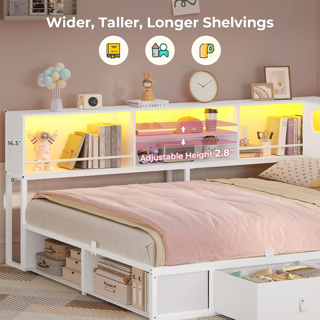 RGB Full Storage Corner Daybed Frame