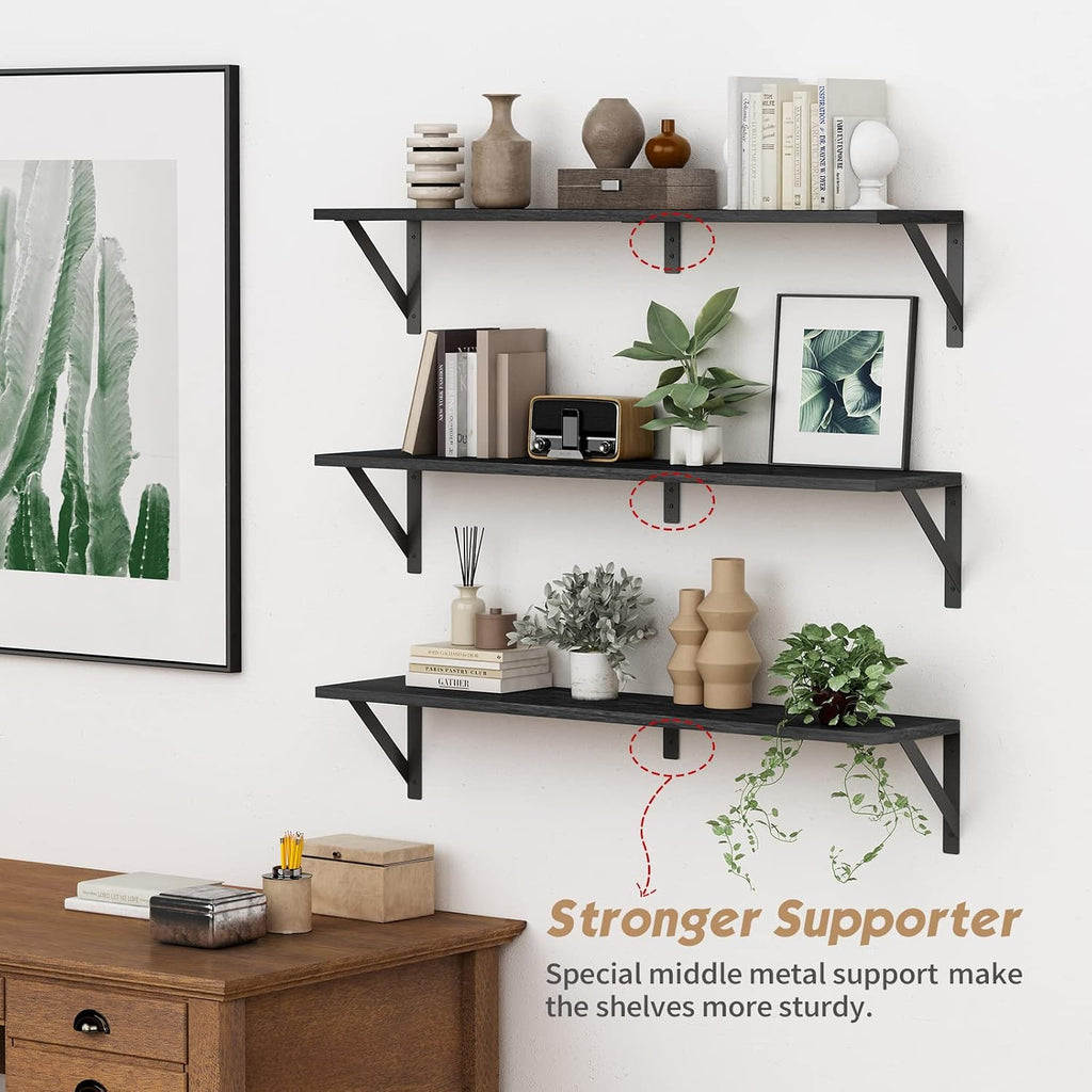 Wide Heavy-Duty Wall Floating Shelves