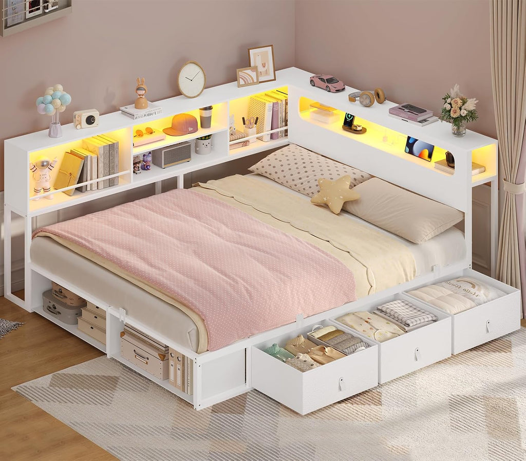 RGB Full Storage Corner Daybed Frame
