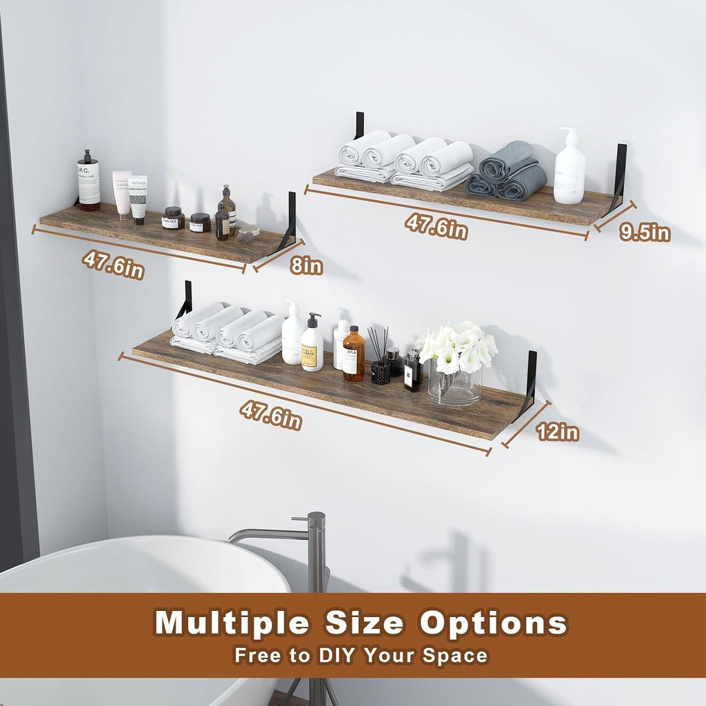 Wood Floating Wall Mount Display Shelves