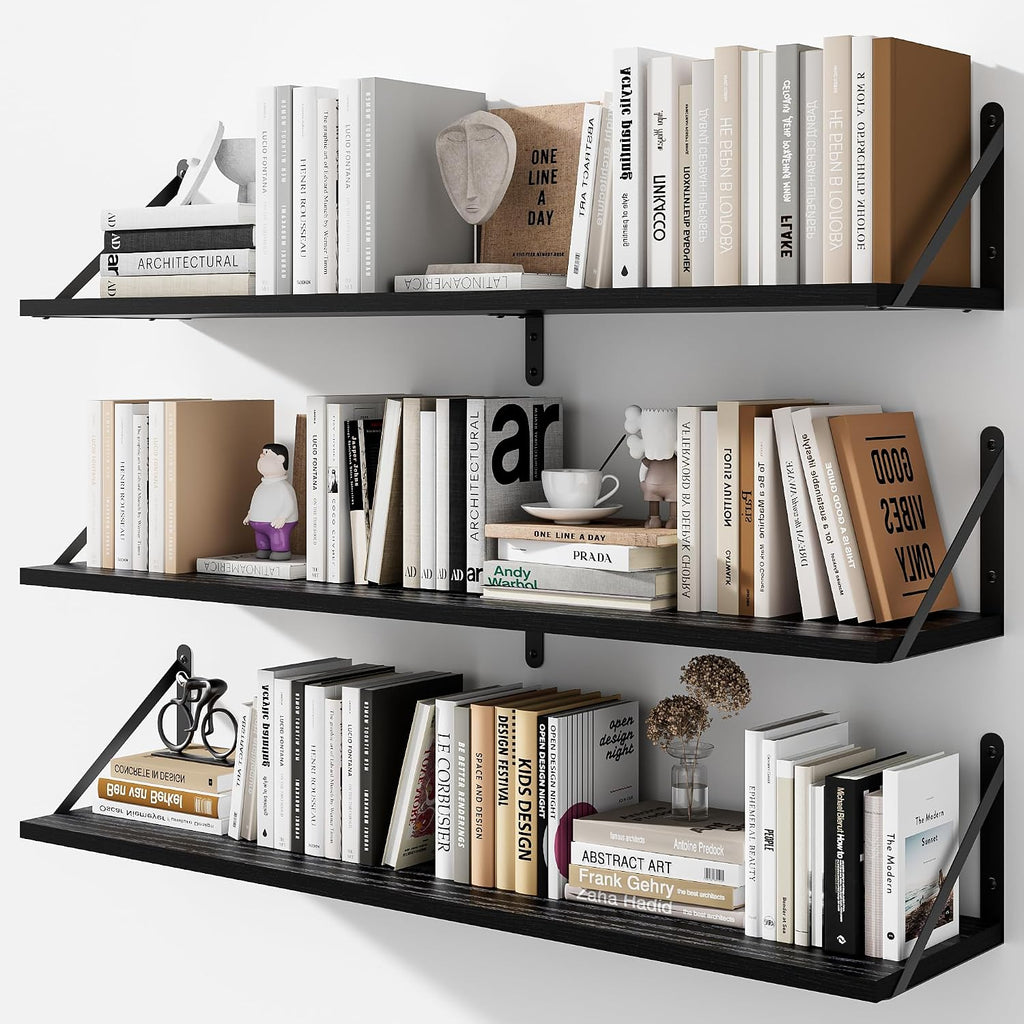 Wood Floating Wall Mount Decor Shelves
