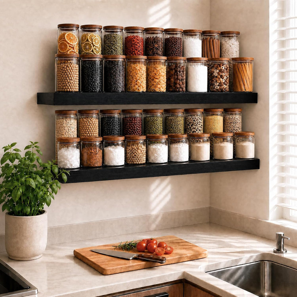 Rustic Wood Invisible Bracket Shelves