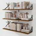 Rustic Wood Floating Wall Storage Shelves