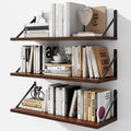 Wood Wall Mount Floating Storage Shelves