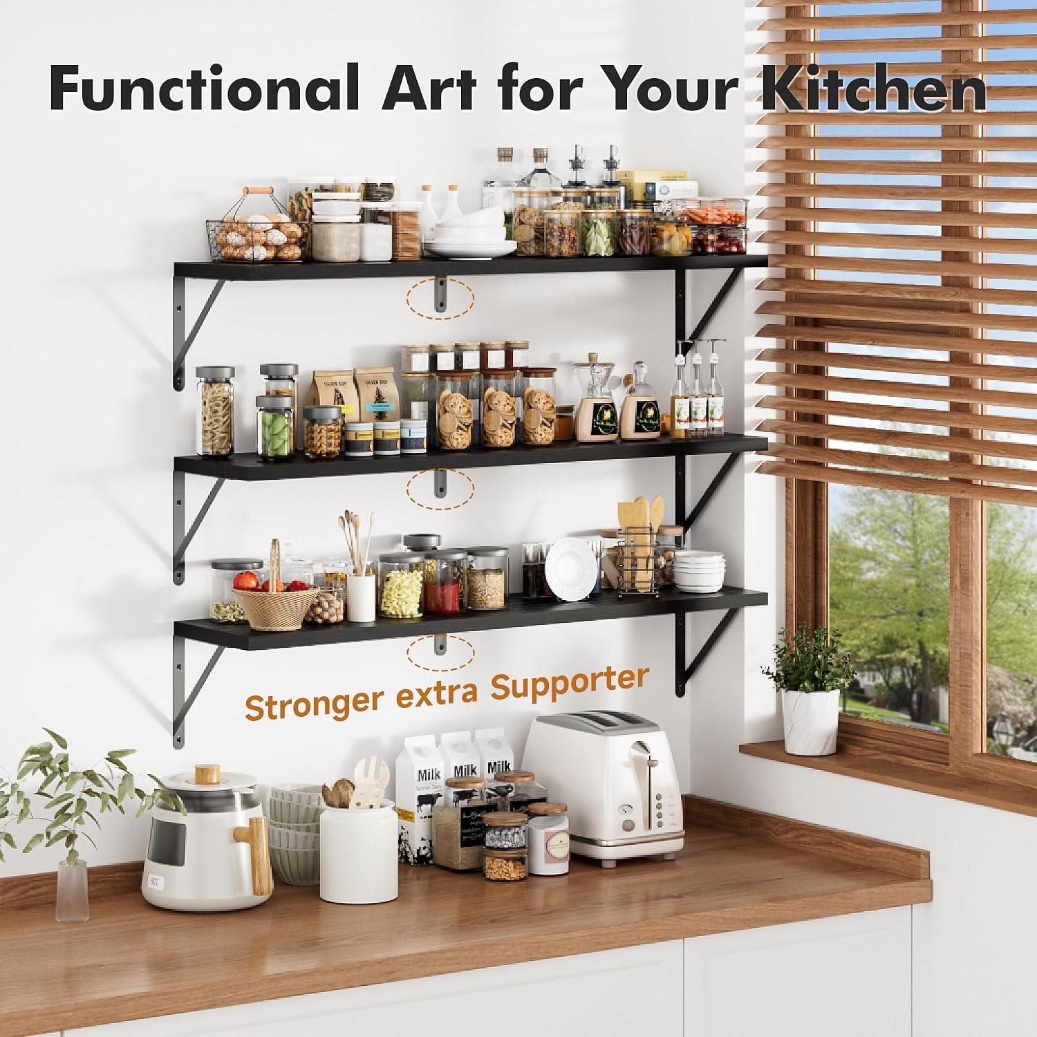 Wood Floating Wall Mount Decor Shelves