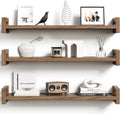 Rustic Solid Wood Floating Wall Shelves