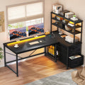 LED L-Shaped Gaming Storage Desk